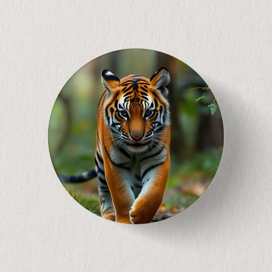 Badge Rond 2,50 Cm Icône : Tigre indien (Devant)
