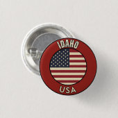 Badge Rond 2,50 Cm Idaho États-Unis (Devant & derrière)