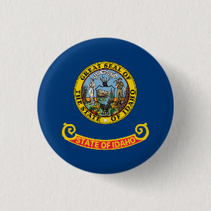 Badge Rond 2,50 Cm Idaho State Flag