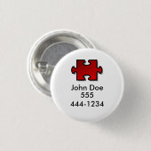 Badge Rond 2,50 Cm Identification perdue d'enfant (Devant & derrière)