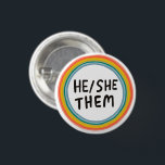 Badge Rond 2,50 Cm IL/ELLE/EUX Pronononounes Cercles Arc-en-ciel doux<br><div class="desc">Décorez votre tenue avec ce bouton d'art cool. Vous pouvez le customiser et ajouter du texte. Consultez ma boutique pour plus de couleurs et de motifs ! Faites-moi savoir si vous aimeriez quelque chose de personnalisé aussi.</div>