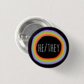Badge Rond 2,50 Cm IL/ELLES Pronononononononononononour arc-en-ciel c (Devant & derrière)