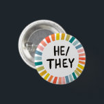 Badge Rond 2,50 Cm IL/ELLES Pronononounes Arc-en-ciel Cercles doux<br><div class="desc">Décorez votre tenue avec ce bouton d'art cool. Vous pouvez le customiser et ajouter du texte. Consultez ma boutique pour plus de couleurs et de motifs ! Faites-moi savoir si vous aimeriez quelque chose de personnalisé aussi.</div>