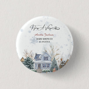 Badge Rond 2,50 Cm Il faut une invitation Baby shower Village