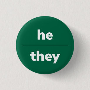 Badge Rond 2,50 Cm Il/Ils Pronoun Pin, Bouton 1¼ Pouce