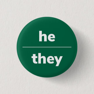 Badge Rond 2,50 Cm Il/Ils Pronoun Pin, Bouton 1¼ Pouce