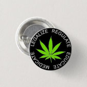 Badge Rond 2,50 Cm Il légalise It (Devant & derrière)