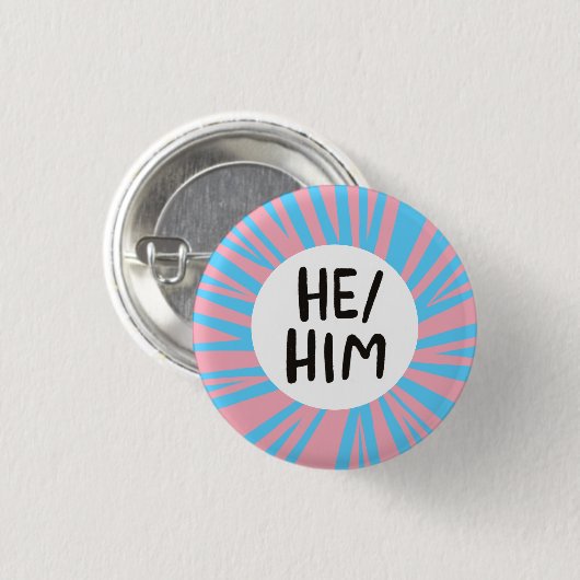 Badge Rond 2,50 Cm IL/LUI Prononononononononononononononononn couleur (Devant & derrière)