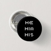 Badge Rond 2,50 Cm il pronoms (Devant & derrière)