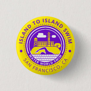 Badge Rond 2,50 Cm Île au bouton de bain d'île