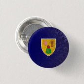Badge Rond 2,50 Cm Îles Turques et Caïques (Devant & derrière)