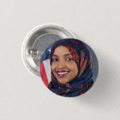 Badge Rond 2,50 Cm Ilhan Omar Button (Devant & derrière)