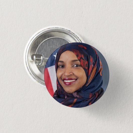 Badge Rond 2,50 Cm Ilhan Omar Button (Devant & derrière)