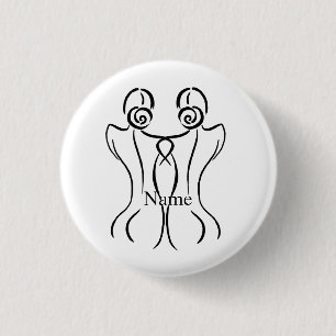 Badge Rond 2,50 Cm Illustration d'art féminin Thunder_Cove