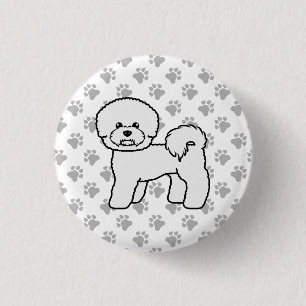 Badge Rond 2,50 Cm Illustration de chien de dessin animé mignon Bicho