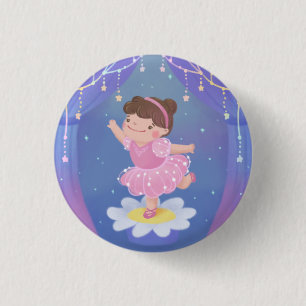 Badge Rond 2,50 Cm Illustration de fantaisie du rêve d'une ballerine