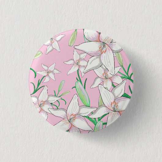 Badge Rond 2,50 Cm Illustration d'un Arrière - plan rose (Devant)