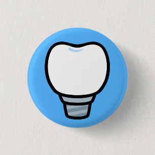 Badge Rond 2,50 Cm Illustration minimale d'implant dentaire