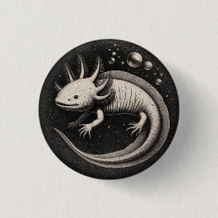 Badge Rond 2,50 Cm Illustration Vintage Axolotl