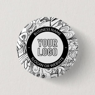 Badge Rond 2,50 Cm Illustrations de style moderne et votre logo avec 