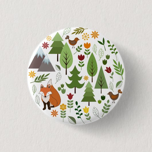 Badge Rond 2,50 Cm Illustrations scandinaves Cercle (Devant)