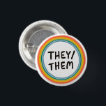 Badge Rond 2,50 Cm ILS/EUX Prononononouns Arc-en-ciel Cercle souple<br><div class="desc">Décorez votre tenue avec ce bouton d'art cool. Vous pouvez le customiser et ajouter du texte. Consultez ma boutique pour plus de couleurs et de motifs ! Faites-moi savoir si vous aimeriez quelque chose de personnalisé aussi.</div>