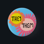 Badge Rond 2,50 Cm ILS / EUX Prononononouns Fleurs Fierté Poignée<br><div class="desc">Décorez votre tenue avec ce bouton d'art cool. Ça fait un grand cadeau ! Vous pouvez le customiser et ajouter du texte. Consultez ma boutique pour plus de couleurs et de motifs ! Faites-moi savoir si vous aimeriez quelque chose de personnalisé aussi.</div>
