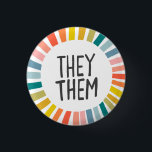 Badge Rond 2,50 Cm ILS / EUX Pronononouns Rainbow Handlettered Pride<br><div class="desc">Décorez votre tenue avec ce bouton d'art cool. Ça fait un grand cadeau ! Vous pouvez le customiser,  modifier les couleurs arrière - plans et ajouter du texte. Consultez ma boutique pour plus de couleurs et de motifs ! Faites-moi savoir si vous aimeriez quelque chose de personnalisé aussi.</div>