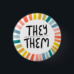 Badge Rond 2,50 Cm ILS / EUX Pronononouns Rainbow Handlettered Pride<br><div class="desc">Décorez votre tenue avec ce bouton d'art cool. Ça fait un grand cadeau ! Vous pouvez le customiser,  modifier les couleurs arrière - plans et ajouter du texte. Consultez ma boutique pour plus de couleurs et de motifs ! Faites-moi savoir si vous aimeriez quelque chose de personnalisé aussi.</div>