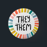 Badge Rond 2,50 Cm ILS / EUX Pronononouns Rainbow Handlettered Pride<br><div class="desc">Décorez votre tenue avec ce bouton d'art cool. Ça fait un grand cadeau ! Vous pouvez le customiser,  modifier les couleurs arrière - plans et ajouter du texte. Consultez ma boutique pour plus de couleurs et de motifs ! Faites-moi savoir si vous aimeriez quelque chose de personnalisé aussi.</div>