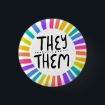 Badge Rond 2,50 Cm ILS / EUX Pronononouns Rainbow Handlettered Pride<br><div class="desc">Décorez votre tenue avec ce bouton d'art cool. Ça fait un grand cadeau ! Vous pouvez le customiser,  modifier les couleurs arrière - plans et ajouter du texte. Consultez ma boutique pour plus de couleurs et de motifs ! Faites-moi savoir si vous aimeriez quelque chose de personnalisé aussi.</div>