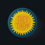 Badge Rond 2,50 Cm ILS / EUX Pronononouns Sunshine Pride Poignée<br><div class="desc">Décorez votre tenue avec ce bouton d'art cool. Ça fait un grand cadeau ! Vous pouvez le customiser et ajouter du texte. Consultez ma boutique pour plus de couleurs et de motifs ! Faites-moi savoir si vous aimeriez quelque chose de personnalisé aussi.</div>