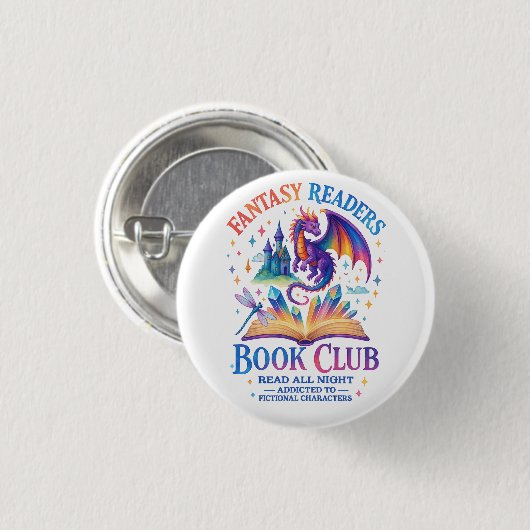 Badge Rond 2,50 Cm Imaginaire Readers Book Club... (Devant & derrière)