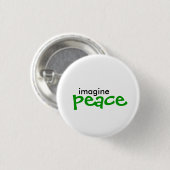 Badge Rond 2,50 Cm imaginez, paix (Devant & derrière)