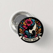 Badge Rond 2,50 Cm Imago Dei, Image de Dieu, (Devant & derrière)