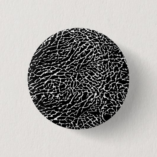 Badge Rond 2,50 Cm Impression d'éléphant noir et blanc (Devant)