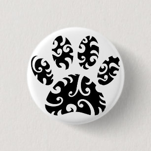 Badge Rond 2,50 Cm Impression Tribale de tatouage de chien