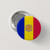 Badge Rond 2,50 Cm Indicateur Andorre (Devant & derrière)