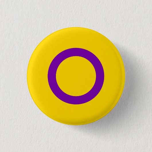 Badge Rond 2,50 Cm Indicateur de la fierté intersexuelle (Devant)