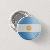 Badge Rond 2,50 Cm Indicateur d'icône argentine ronde (Devant & derrière)