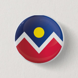 Badge Rond 2,50 Cm Indicateur d'icône Denver Round