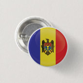 Badge Rond 2,50 Cm Indicateur d'icône ronde de Moldavie (Devant & derrière)
