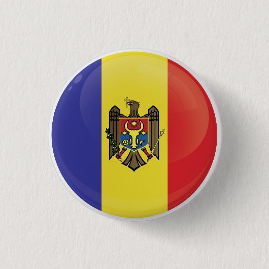 Badge Rond 2,50 Cm Indicateur d'icône ronde de Moldavie (Devant)