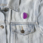 Badge Rond 2,50 Cm Indicateur d'icône ronde du Qatar (En situation)