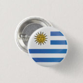 Badge Rond 2,50 Cm Indicateur d'icône Uruguay Round (Devant & derrière)