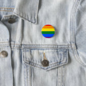 Badge Rond 2,50 Cm Indicateur gay pride (En situation)
