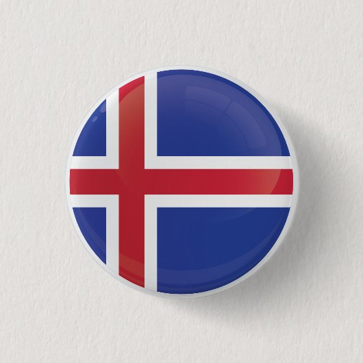 Badge Rond 2,50 Cm Indicateur Icône Arrondi Islande (Devant)