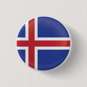Badge Rond 2,50 Cm Indicateur Icône Arrondi Islande