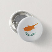 Badge Rond 2,50 Cm Indicateur Icône Ronde Chypre (Devant & derrière)
