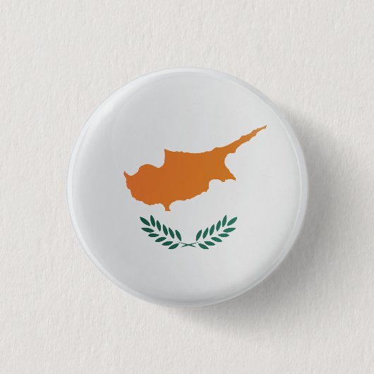 Badge Rond 2,50 Cm Indicateur Icône Ronde Chypre (Devant)